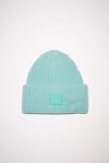 Mens Acne Studios Hats | Ribbed knit beanie hat Turquoise Blue