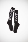 Mens Acne Studios Socks | Logo contrast Socks Black
