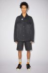 Mens Acne Studios Outerwear | Oversized denim jacket Washed Black