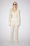 Womens Acne Studios Trousers | Knitted trousers Ivory White